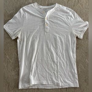 Classic White Henley Shirt
